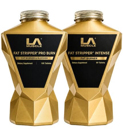 LA Muscle Fat Stripper Combo II - Fat Burner Bundle,Weight Management Loss, Fast-Acting Weight Management and Six Pack Supplement, Natural Fat Burner for Men and Women | GM Free