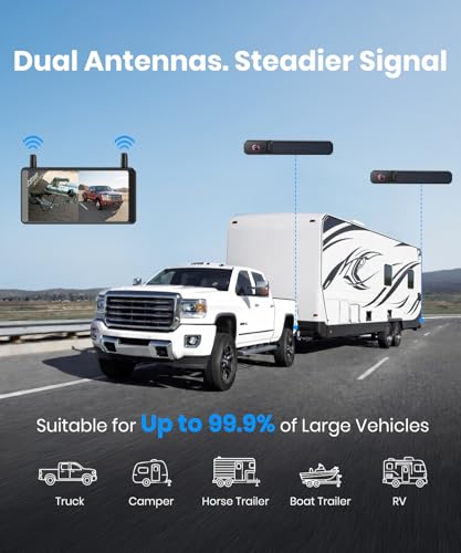 Image of AUTO-VOX 2 Solar Wireless Backup Camera,16:9 1080P HD 6 inch Monitor