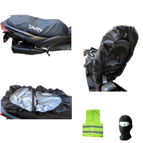 DESCRIZIONE PRODOTTO: + OMAGGIO COME IN FOTO!! -TELO COPRISELLA 100% IMPERMEABILE ottima qualità. - PVC (polivinilcloruro): è un materiale di origine sintetica (polimero), versatile, durevole, resistente al fuoco e alla corrosione, riciclabile, costituisce una delle materie plastiche più diffuse - protegge dal freddo, dal gelo e neve - protegge dai raggi solari - protegge dall'acqua - protegge dallo sporco degli uccelli e dagli alberi - mantiene la moto e/o scooter sempre pulito - idea
