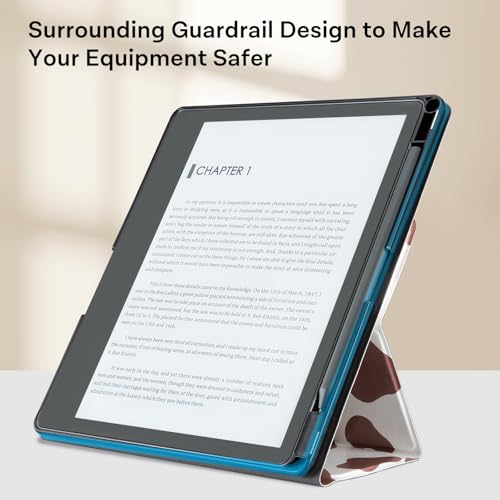 Image of CoBak Stand Case for Kindle Scribe - Premium Folio Leather Cover with Pen Holder, Auto Sleep /Wake - Compatible with 10.2 Inch Kindle Scribe (2022 /2024 Release)