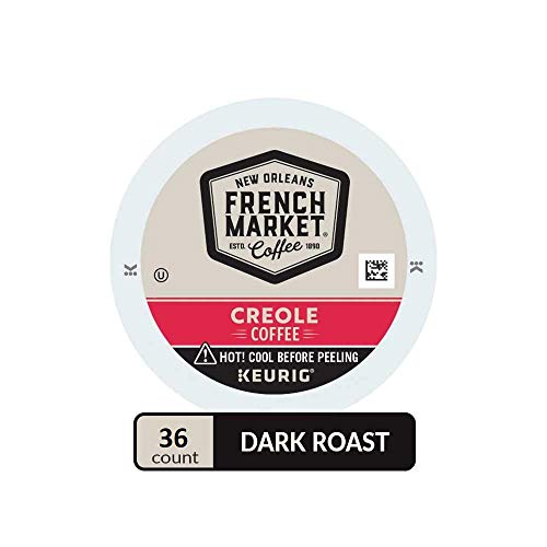 image for French Market Coffee, Single Serve K-Cups, Medium Dark Roast Coffee an