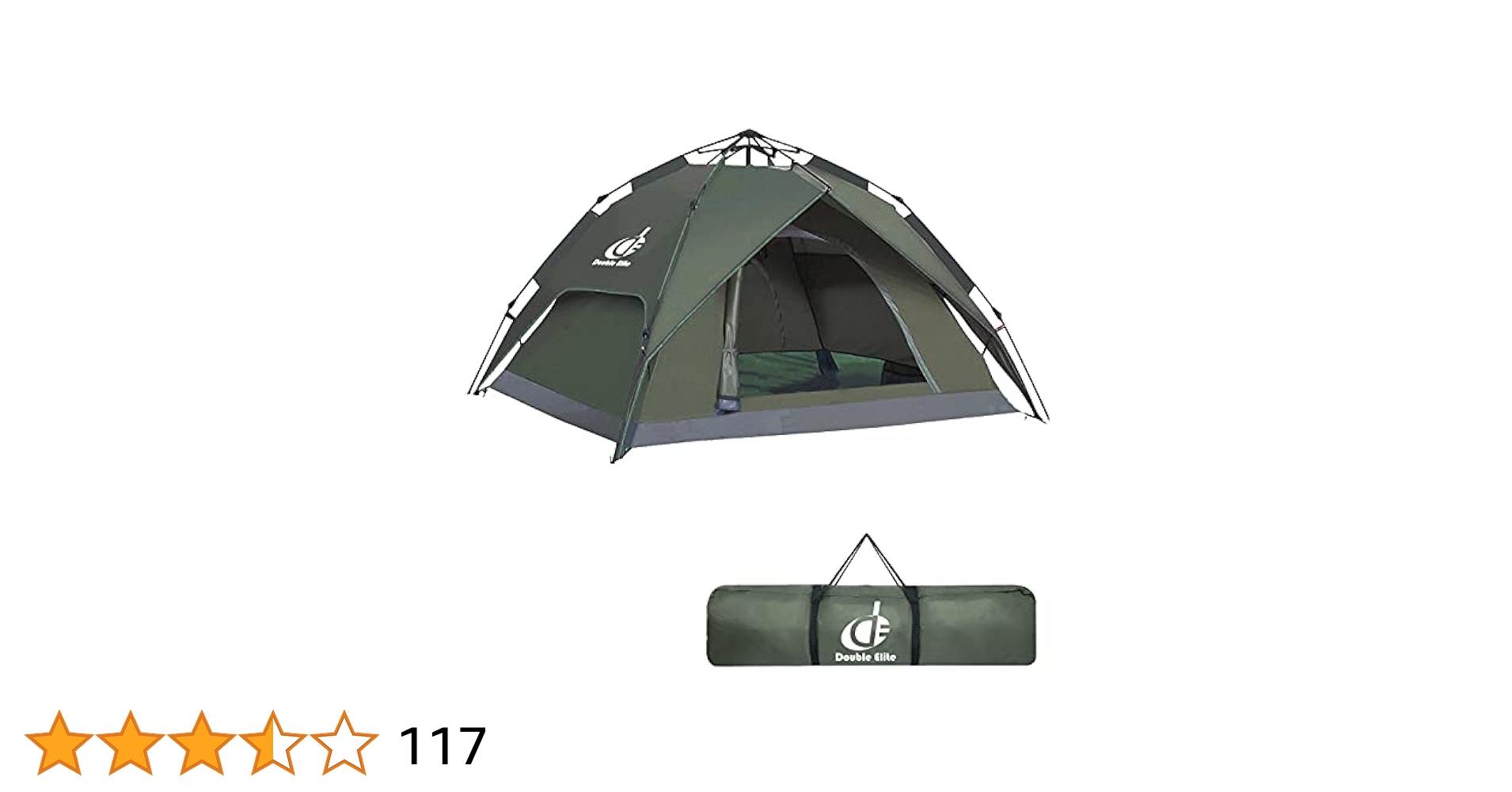 Amazon | テント ワンタッチテント 3-4人用 3WAY 二重層 設営