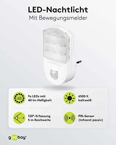Goobay 96500 Luce Notturna Led con Sensore di