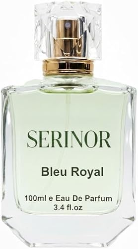 Serinor Bleu Royal Eau De Parfum for Men, Woody Aromatic Scent, Grapefruit, Mint, Cedarwood and Sandalwood, 100ml Spray