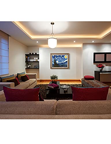 Decorarts - Starry Night, Vincent Van Gogh Classic Art. Giclee Prints Framed Art For Wall Decor. Framed Size: 34.75X28.75 #TOP1