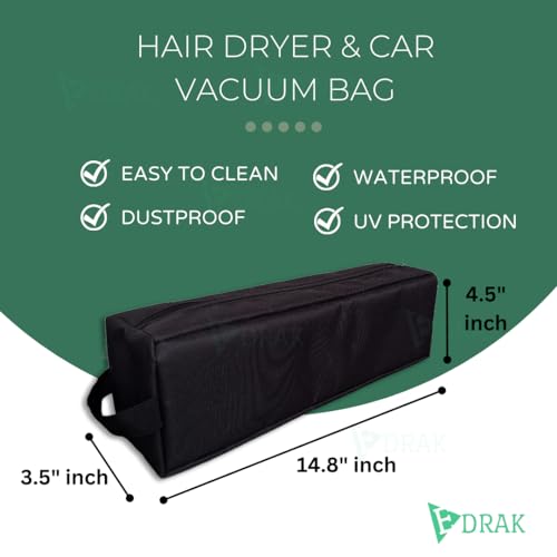 Image of EDRAK Hair Dryer airwrap Hair Straightener Bag Pouch Cover case.Cosmetic Hair Brush Toiletry Pouch for Travel(1 pcs)