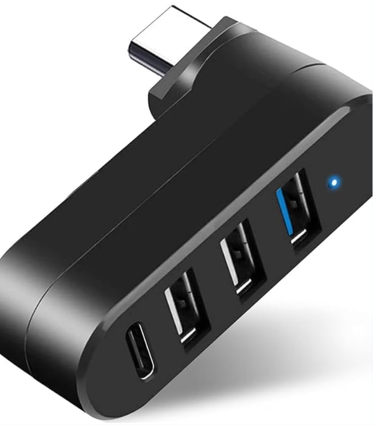 Hub USB C de 4 puertos Eanetf con adaptador giratorio para MacBook y portátiles