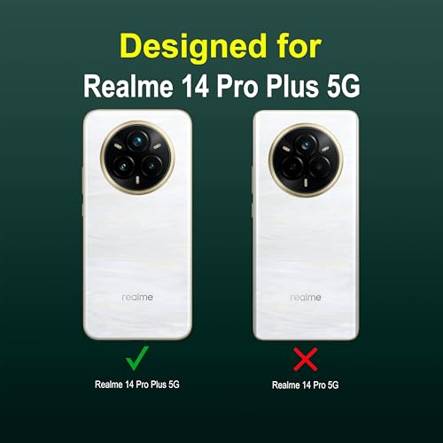 Image of amazon basics Back Case Cover for Realme 14 Pro Plus 5G | Compatible for Realme 14 Pro Plus 5G Back Case Cover | Liquid Silicon Magic with Camera Protection | Dark Green