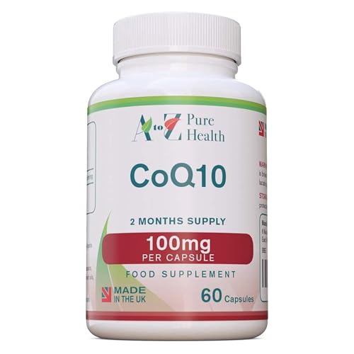 CoEnzyme Q10 (COQ10) Capsules | Daily, High Strength CO Q10 Supplement |100Mg, 60 Capsules (2 Months' Supply) Premium Q10 Supplement | | Support for Cardiovascular Health & Immune System-UK Made
