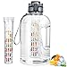 UTEBIT Botella de agua de 2,2 litros con infusor de frutas sin BPA, botella de agua deportiva de medio galón, para hombres y mujeres, gimnasio, ciclismo, correr, golf, fútbol