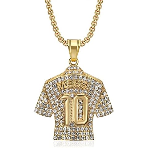 Men's Number 10 Soccer Jersey Necklace Cover