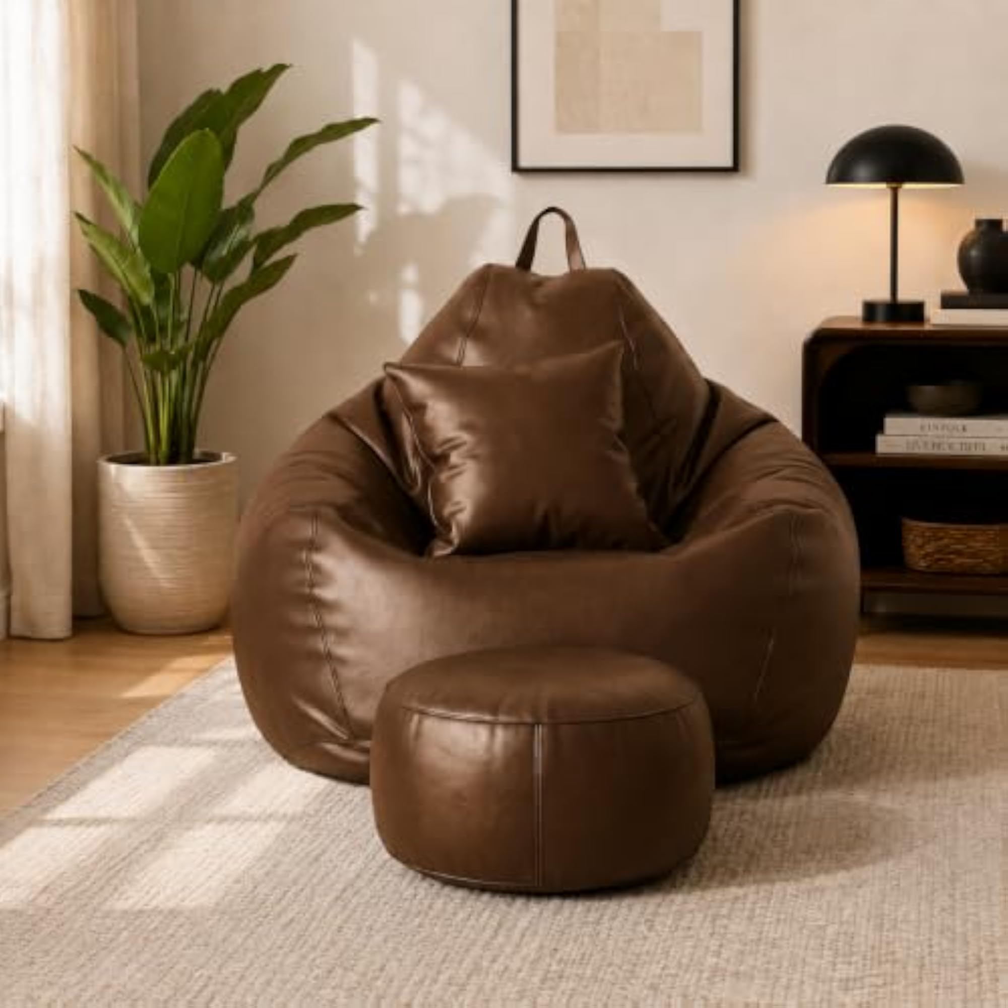 4XL Bean Bag Cover with Footrest and Cushion