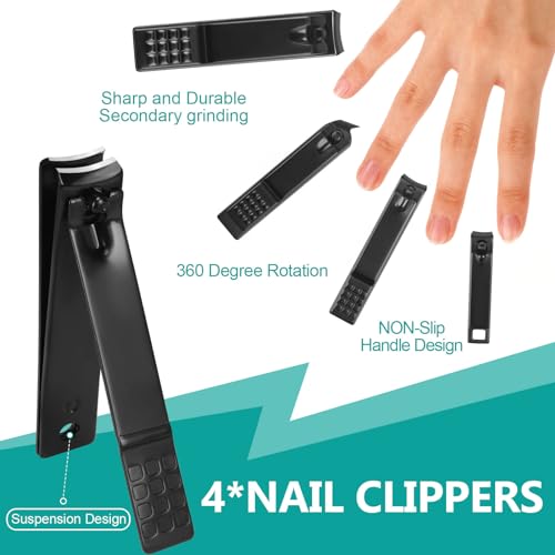 Luck Around Manicure Set, Professional Nail Clippers Pedicure Kit 26 Pieces Nail Care Tools For Travel & Grooming thumb #2