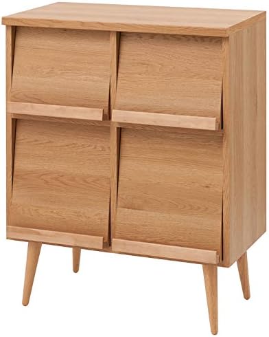 Amazon Co Jp ディスプレイラック フラップ扉 脚付き マガジンラック ブックラック 北欧 シンプル ナチュラル リビングボード キャビネット おしゃれ 完成品 日本製 ナチュラル 幅74cmマガジンタイプ ホーム キッチン