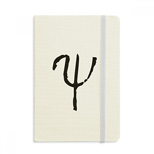 Notebook alphabet grec Psi à couverture souple A5 en tissu pour écriture fluide