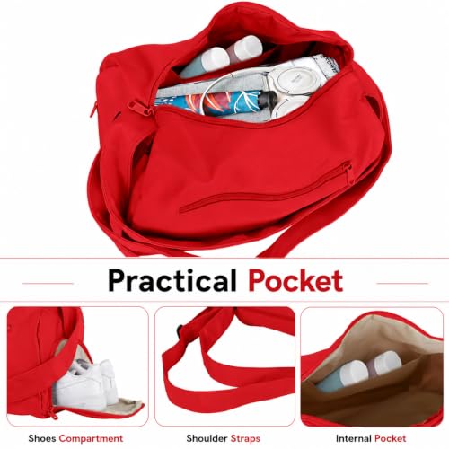 Image of PALAY Gym Bag Crossbody Duffel Bag with Shoe Compartment