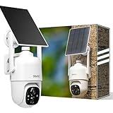 Sovmiku CQ1 AI 2K Solar Security Camera Wireless Outdoor, Battery Powered Cam, Two-Way Audio,PIR Motion Detection, Easy to Setup, Pan/Tilt 360° View,Color Night Vision,Audible Flashlight Siren,SD Slot