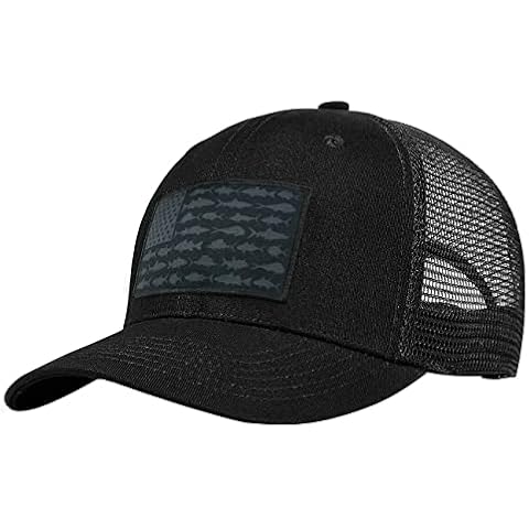 American Fish Flag Trucker Hats - Fishing Gifts for Men - Outdoor Snapback Fishing Hats Perfect for Camping and Daily Use Cover