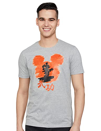 Image of Mickey Mouse Family by Wear Your Mind Men's Regular Fit Round Neck Short Sleeves Knitted T-Shirt