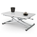 Giovanni Marchesi Table Basse relevable Mirage Blanc Laqué