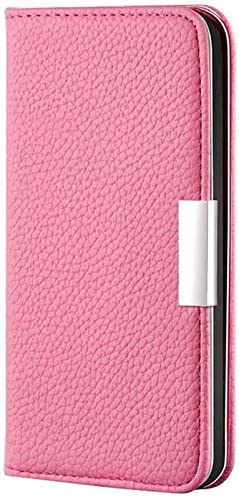 Coque à rabat magnétique iPhone 12 Pro Max avec béquille rose