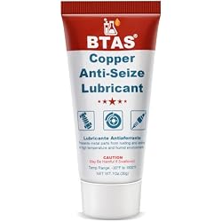 BTAS Copper Anti Seize Thread Lubricant High Temp Never Seize Grease 1 Oz | Anti-Rust & Anti-Corrosion Compound, Stops Bolt/Spark/Glow Plug Thread Antiseize,Stable from -30°F to 1800°F.