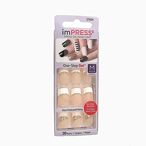 Kiss ImPress Press-On French Manicure Medium Gel Nails 57684 Zen Zone