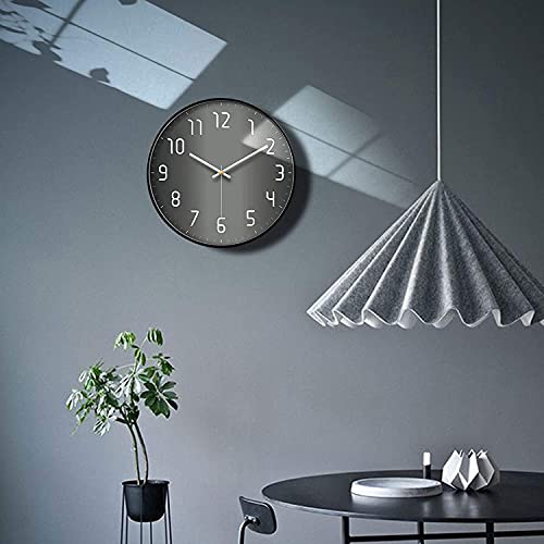Image of TEKCOOL Wall Clock 12 inch Silent Quartz Decorative Wall Clock Non-Ticking Classic Digital Clock Battery Operated Round Easy to Read Handheld Complete Home /Kitchen /Bedroom(434);