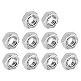 METALLIXITY Hex Weld Nuts Steel (3/8-16 Thread Size) 10Pcs, Carbon Steel Hexagonal Nuts - for Machinery Industry, Home Furniture Repair