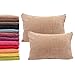 Meishida Juego de 2 Fundas de Cojín 40 x 60 cm Tejido de Chenilla Suave, Fundas Almohada con Cremallera Oculta Decorativa para Sofá y Cama (Beige, 40 x 60 cm)