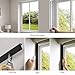 ZSTARR PVC Light Blockers Blackout Light Blockers Side Tracks for Window Shades Blinds Side Tracks for Blackout Shades Easy to Install Light Blocking Strips for Bedroom (Black, 58