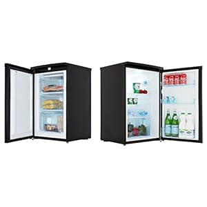 Cookology Black 50cm Freestanding Side-by-Side Undercounter Fridge Freezer Pack