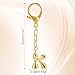 Initial Keychains for Women, Gold Fashion Charm Letter Key Chain Copper Bubble Alphabet Key Ring for Bag Purses(K)
