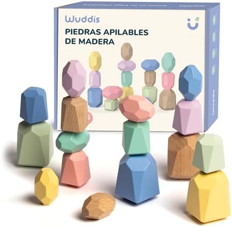 Piedras Apilables Montessori Madera - Juguetes Montessori 3 años ...