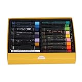 Akozon Lebendiges Ölpastell-Set für – 12, 18, 24, 36 Farben, Ungiftiges Zeichenzubehör für Kunst und Handwerk, Zum Kritzeln, Malen und für Kreative Projekte (18 Farben)