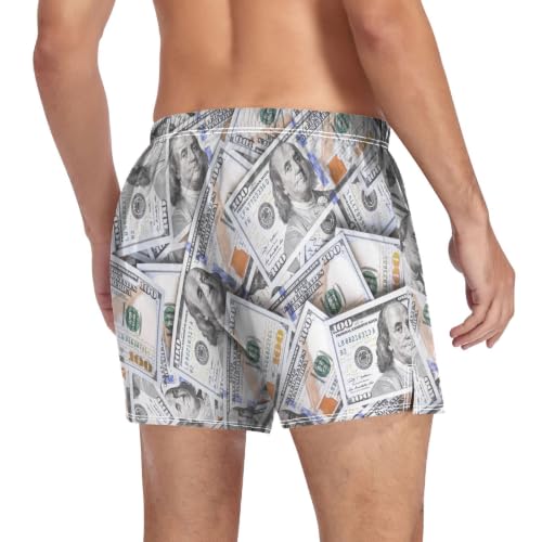 Image of Men's Boxer Shorts Cotton Loose Underwear with Button Fly