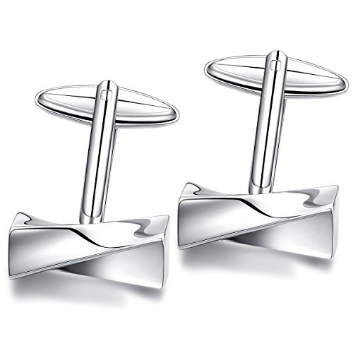 HONEY BEAR Twist Knot Cufflinks Steel for Men's Shirt Wedding Business Gift