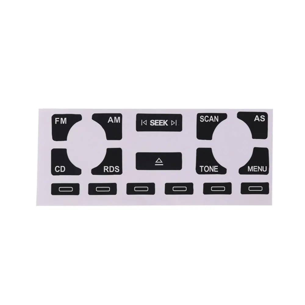 Repair Patch Compatible with A4 B6 B7 A6 for A2 A3 8L P Car Radio Stereo Worn Peeling Button Repair Decal Stickers Car Interior Button Sticker(AS)