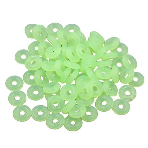 Pack of 100 Silicone Spacer Rings Bracelets Rings Silicone Texture for Jewelry