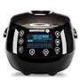 REISHUNGER Cuiseur riz (rice cooker) & cuiseur vapeur numérique noir avec avec bol en céramique & - 12 programmes, technologie 7 phases, 1.5 l jusqu'à 8 personnes - Robot cuiseur