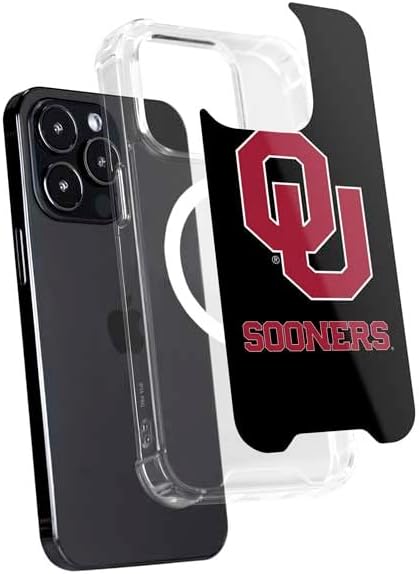Skinit Phone Case Compatible with MagSafe iPhone 14 Pro Max - Officially Licensed University of Oklahoma Sooners Black Design