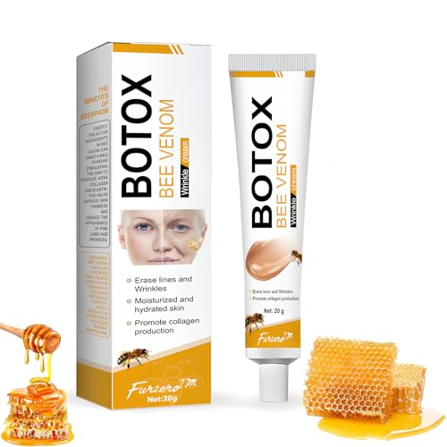 creMa para Eliminar Arrugas, Facial cReMa Veneno de Abeja, Crema Reparadora Veneno Abeja, Crema Antiarrugas Reafirmante para Rostro y Cuello, Hidratación, Cuidado Intensivo, Lifting y Recuperación-20G