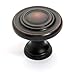 Dynasty Hardware K-81295-10B-25PK 3 Ring Cabinet Hardware Knob, Oil Rubbed Bronze, 25-Pack