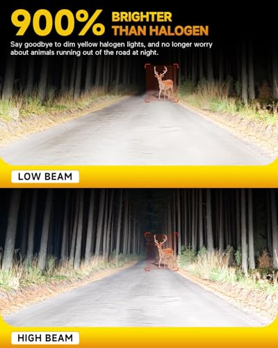 FAHREN 9005 LED Headlight Bulbs, 900% Super Brightness 9005 HB3 LED Bulbs, 1:1 Mini Size Plug and Play, 6500K Cool White Halogen Replacement, Pack of 2 - Image 3