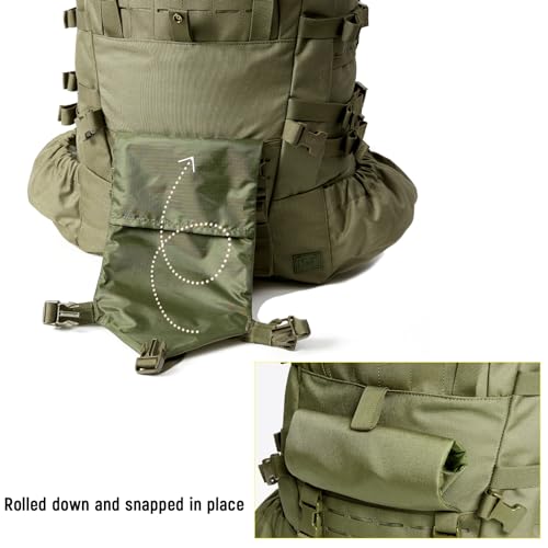 Image of MT Military Army Large Rucksack with Detacheable Assault Backpack Hydration Pack Shoulder Straps and Waist Belt Metal Frame | Detacheable