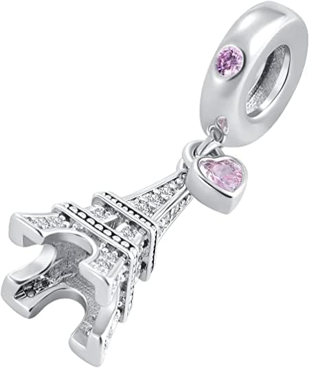 GMXLin Vacation Love to Travel Charms for Bracelets Holiday Paris Eiffel Tower Charm for Mom SIster Best Friend - Image 2
