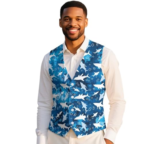 Party Suit Vest for Men Slim Fit Sleeveless Jacket Business Waistcoat Button Up Top with 2 Pockets Size S-4XL2