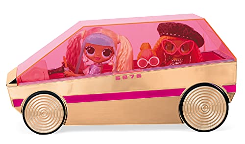 L.O.L. Surprise! 3-in-1 Party Cruiser - Auto mit Überraschungspool, Tanzfläche und Schwarzlicht - Roségold/Rosa Lackierung - Für L.O.L. Surprise! & OMG Puppen - Sammelobjekt, Geschenk für Mädchen