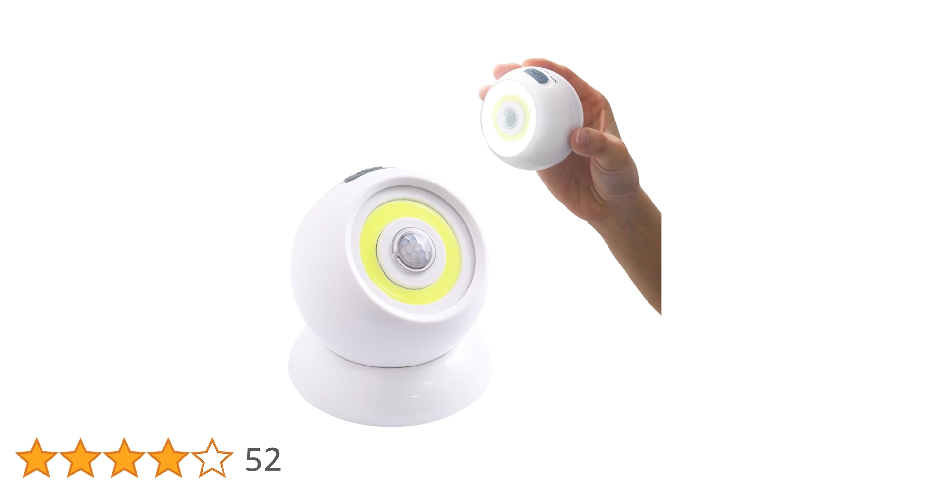 Amazon.co.jp : UPstore 人感センサーライト 電池式 360度回転