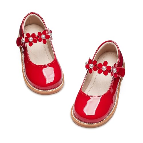 Image of Kiderence Toddler Girl Mary Jane School Uniform Dress Shoes Oxford Flats
